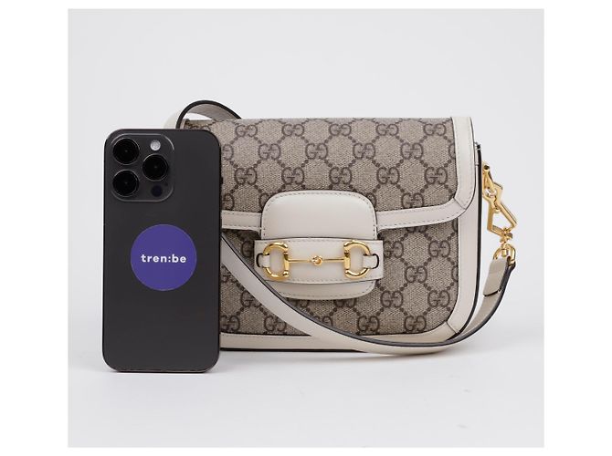 Gucci Horsebit Mini Schultertasche Weiß - Ansicht 12