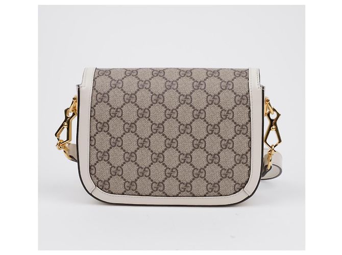 Gucci Horsebit Mini Schultertasche Weiß - Ansicht 3