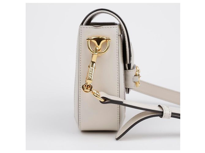 Gucci Horsebit Mini Schultertasche Weiß - Ansicht 4