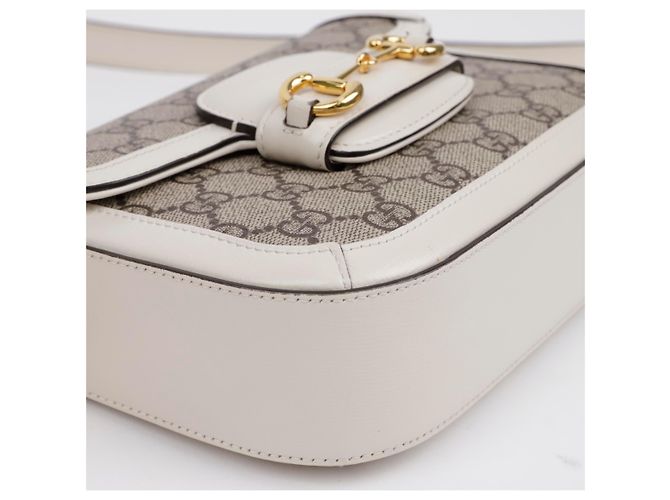 Gucci Horsebit Mini Schultertasche Weiß - Ansicht 8