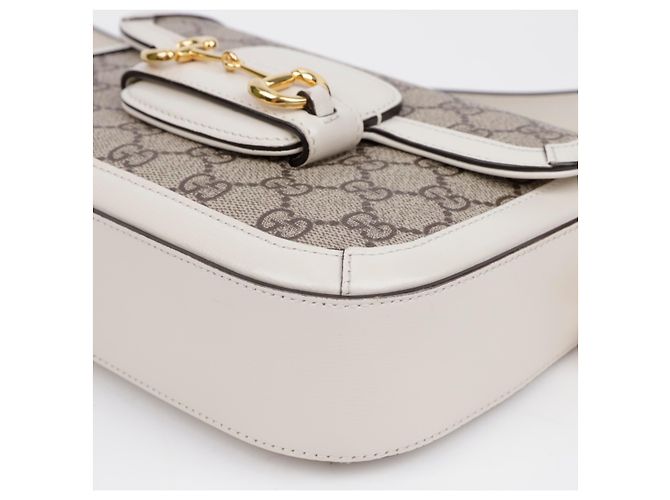 Gucci Horsebit Mini Schultertasche Weiß - Ansicht 9