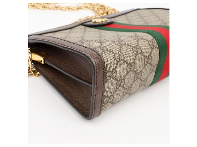 Gucci Borsa a tracolla Ophidia GG Small Brown - vista 12