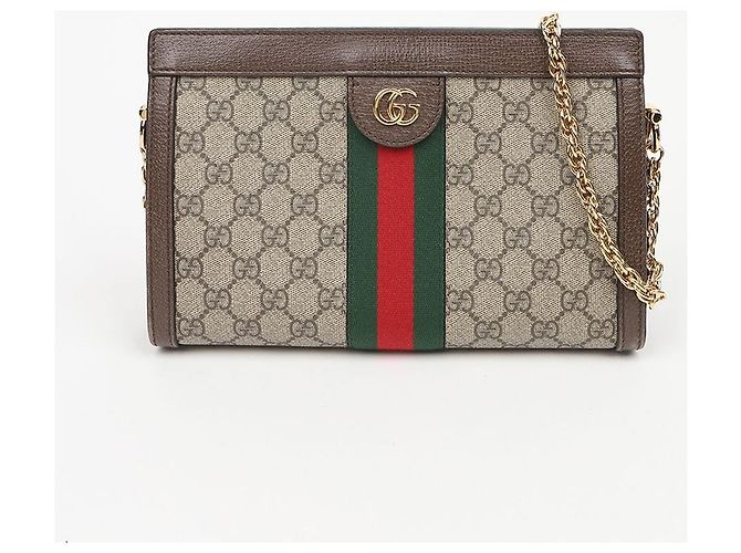 Gucci Borsa a tracolla Ophidia GG Small Brown - vista 2