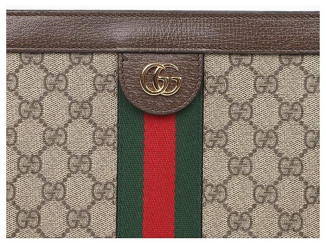 Gucci Borsa a tracolla Ophidia GG Small Brown - vista 3