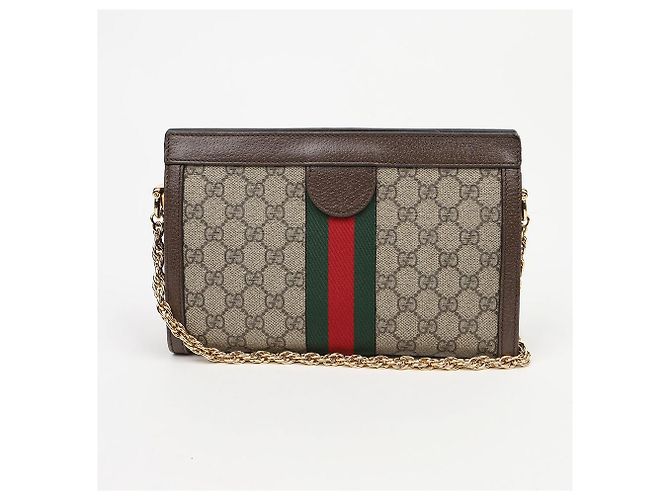 Gucci Borsa a tracolla Ophidia GG Small Brown - vista 4