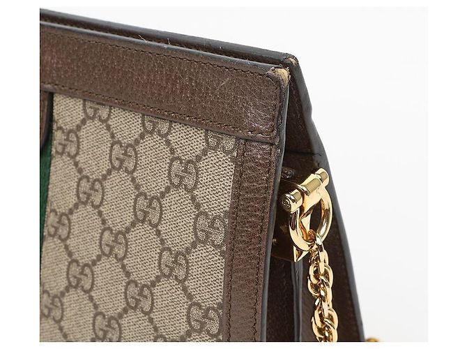 Gucci Borsa a tracolla Ophidia GG Small Brown - vista 6