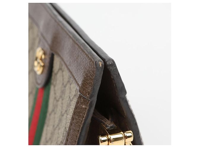 Gucci Borsa a tracolla Ophidia GG Small Brown - vista 8