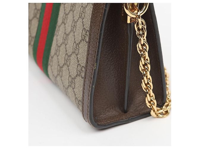 Gucci Borsa a tracolla Ophidia GG Small Brown - vista 9