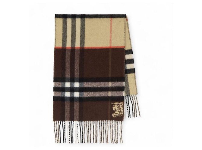 Burberry Pieces] Sciarpa in cashmere Contrast Check - vista 2