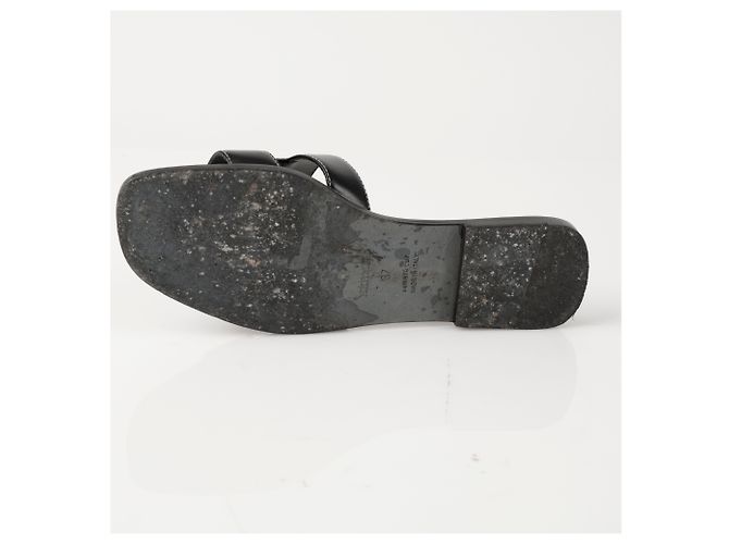 Hermès Sandali Oran in pelle di vitello Nero - vista 4