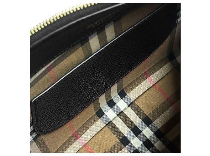 Burberry Borsa a Tracolla Hobo in Pelle Grana Nero - vista 12