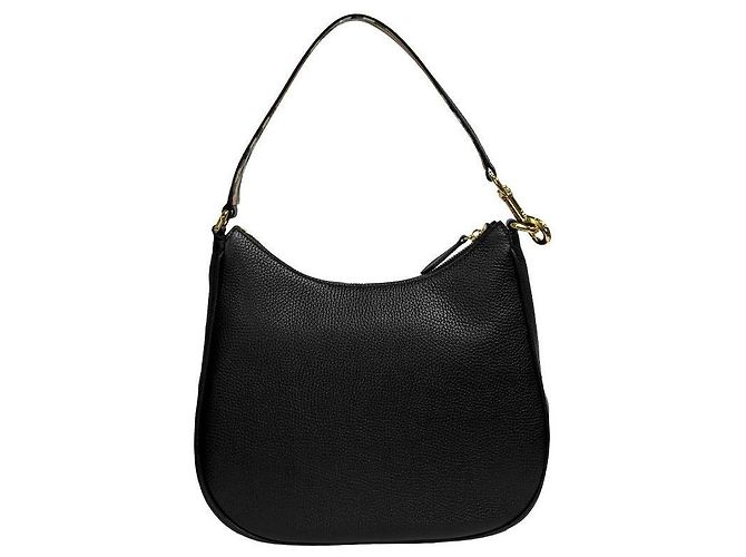 Burberry Borsa a Tracolla Hobo in Pelle Grana Nero - vista 8
