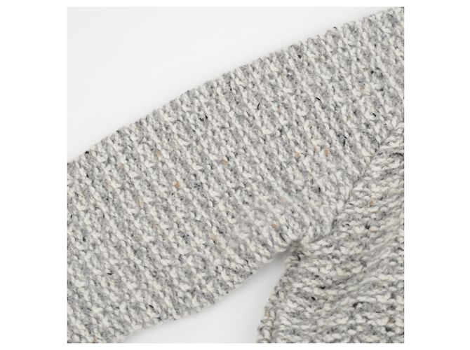 Thom Browne Mohair-Strick mit Streifen Hellgrau - Ansicht 5