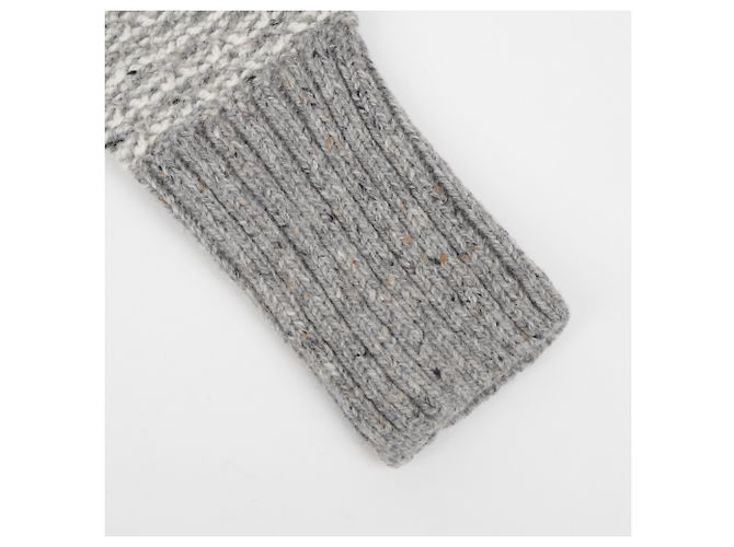 Thom Browne Mohair-Strick mit Streifen Hellgrau - Ansicht 9