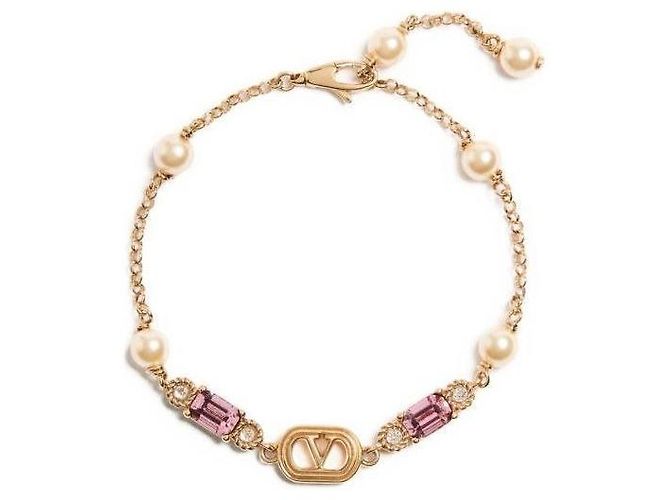 Valentino Bracciale ovale in metallo e cristalli - vista 4