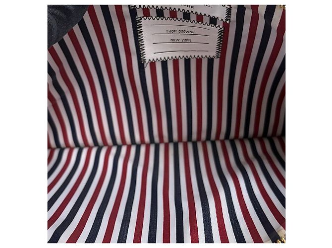 Thom Browne Clutch Stripe Black Medium - vista 10