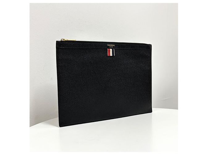 Thom Browne Clutch Stripe Black Medium - vista 2