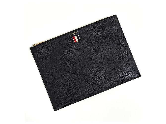 Thom Browne Clutch Stripe Black Medium - vista 4