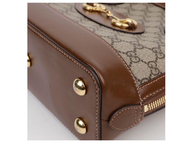 Gucci Bolso Mini Top Handle Horsebit Marrón - vista 10