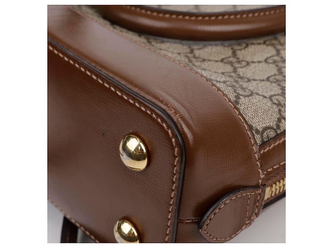 Gucci Bolso Mini Top Handle Horsebit Marrón - vista 12