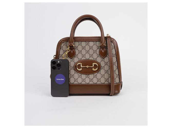 Gucci Bolso Mini Top Handle Horsebit Marrón - vista 13
