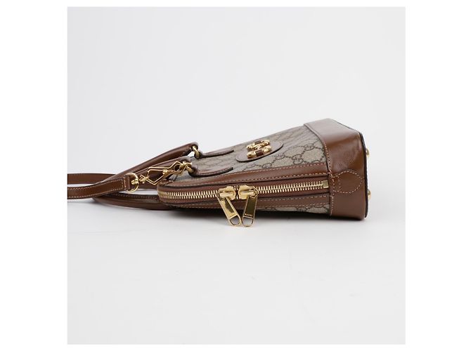 Gucci Bolso Mini Top Handle Horsebit Marrón - vista 7
