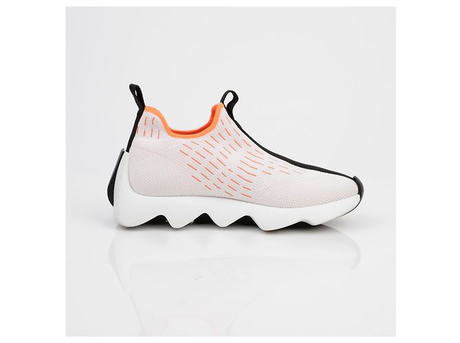 Sneakers in maglia Hermès Eclair marroni - vista 10
