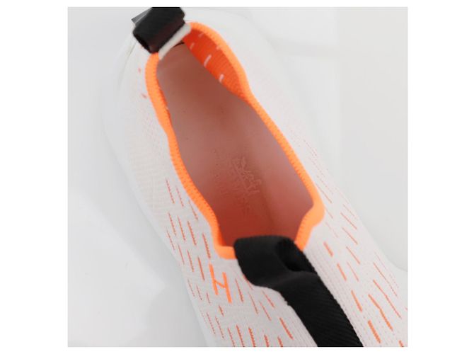 Sneakers in maglia Hermès Eclair marroni - vista 12