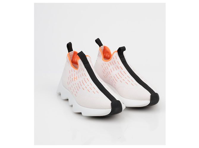 Sneakers in maglia Hermès Eclair marroni - vista 2