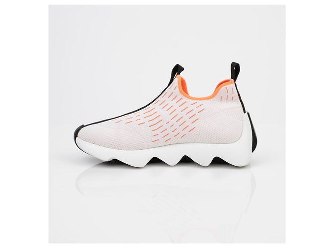 Sneakers in maglia Hermès Eclair marroni - vista 7