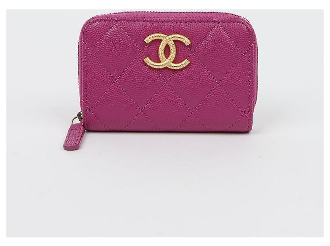 Chanel Portacarte con zip Logo - vista 2
