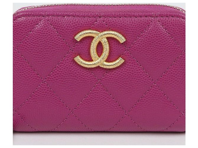 Chanel Portacarte con zip Logo - vista 3
