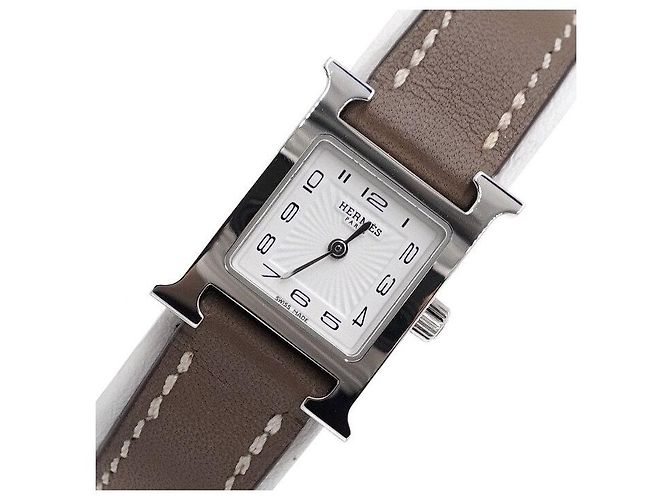 Hermès HOUR PM Mini Silver Strap Damenuhr - Ansicht 2