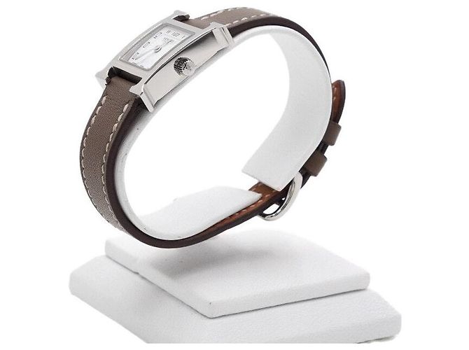 Hermès HOUR PM Mini Silver Strap Damenuhr - Ansicht 3