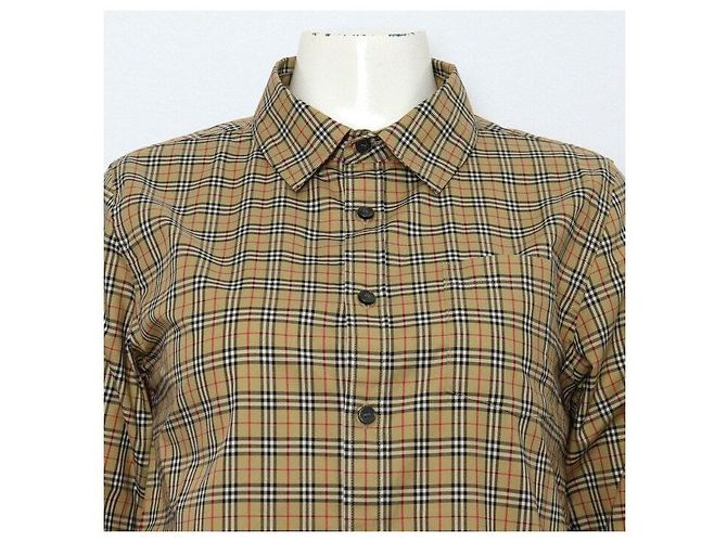 Burberry Camisa de algodão stretch xadrez para crianças e jovens mulheres - vista 2