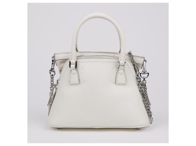 Maison Martin Margiela Micro Leder Tote Bag Weiß - Ansicht 2