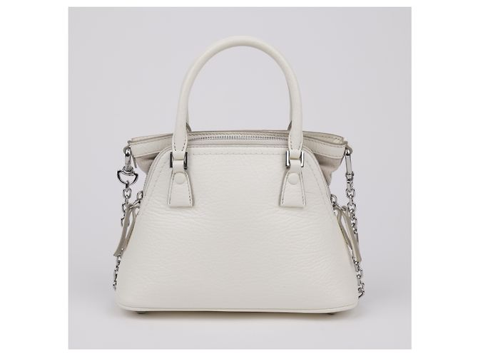 Maison Martin Margiela Micro Leder Tote Bag Weiß - Ansicht 4
