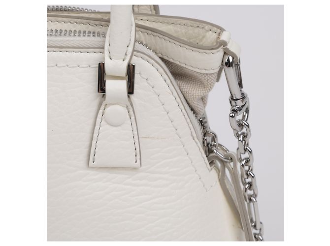 Maison Martin Margiela Micro Leder Tote Bag Weiß - Ansicht 6