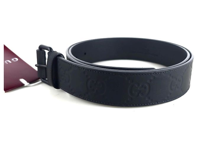 Gucci Cinto de couro com efeito de borracha - vista 2