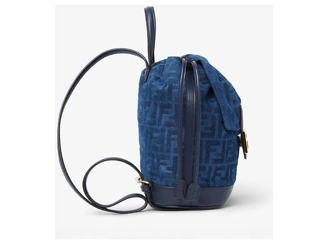 Fendi Denim Rucksack AWDV Blau - Ansicht 2