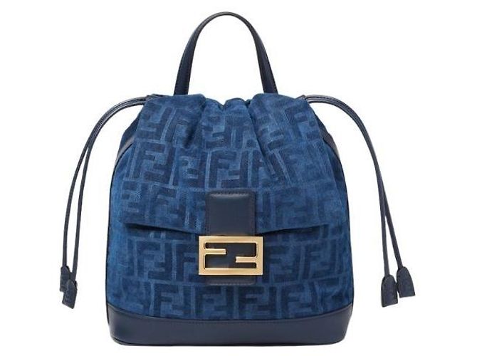 Fendi Denim Rucksack AWDV Blau - Ansicht 6