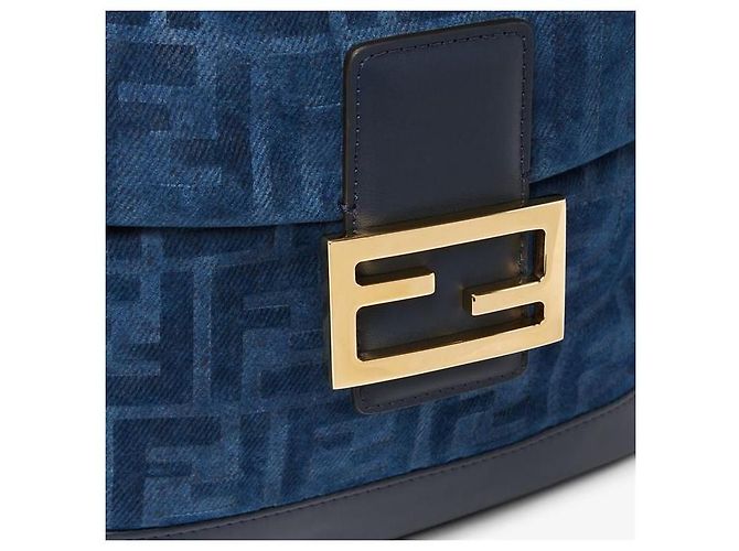 Fendi Denim Rucksack AWDV Blau - Ansicht 9