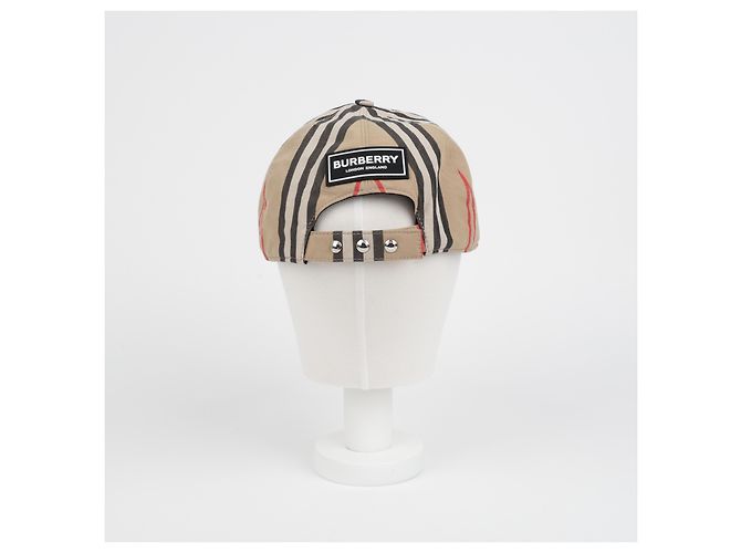 Burberry Cappellino da baseball vintage a quadri e righe - vista 14