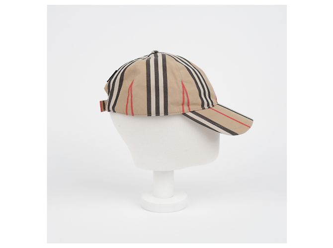 Burberry Cappellino da baseball vintage a quadri e righe - vista 15