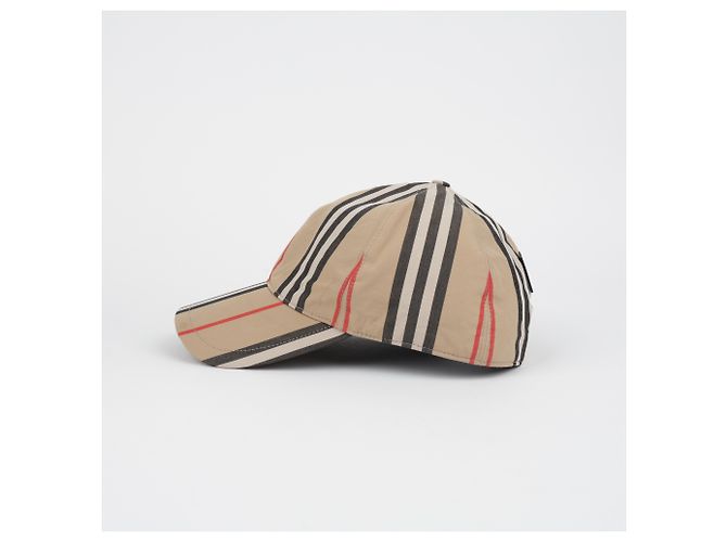 Burberry Cappellino da baseball vintage a quadri e righe - vista 2