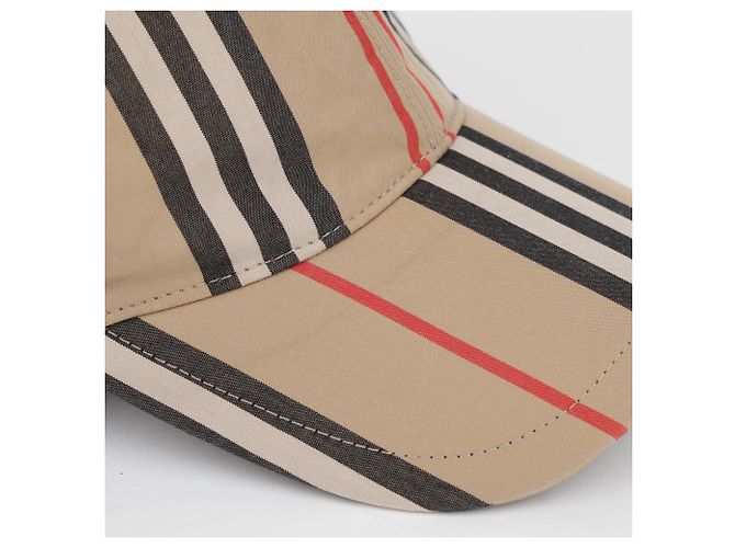 Burberry Cappellino da baseball vintage a quadri e righe - vista 5