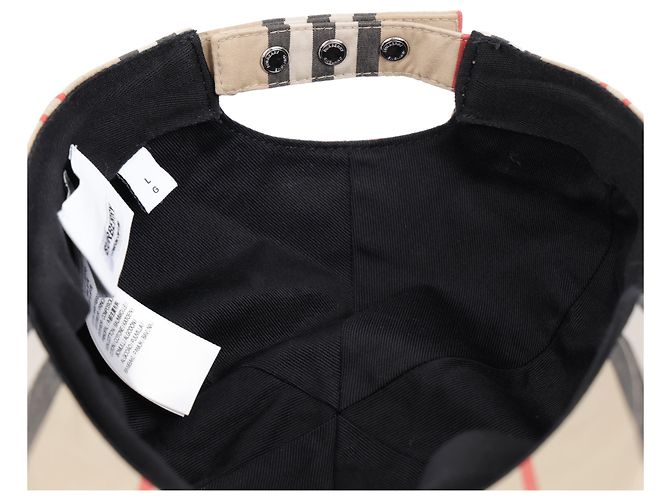 Burberry Cappellino da baseball vintage a quadri e righe - vista 7
