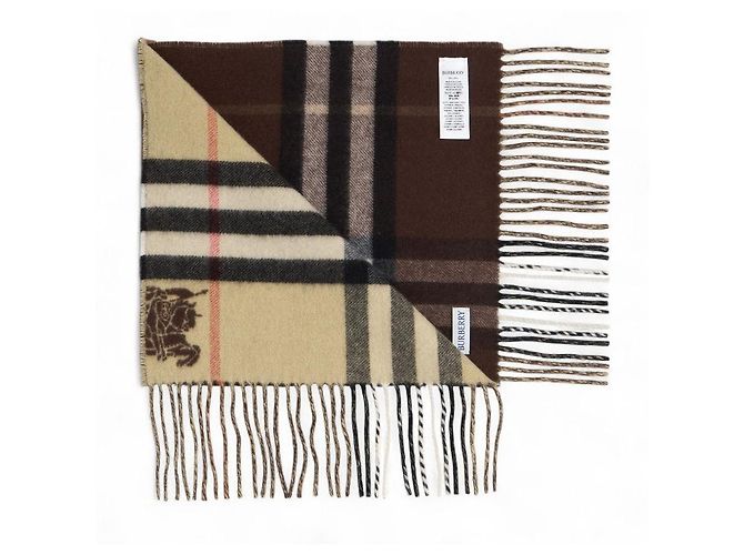 Burberry Cachecol de cashmere xadrez - vista 4