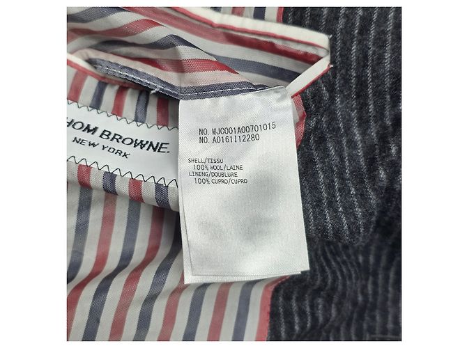 Thom Browne Completo in Lana Flanella a Righe - vista 10