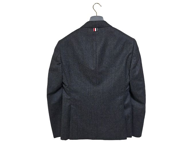 Thom Browne Completo in Lana Flanella a Righe - vista 3